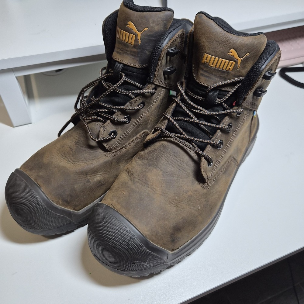 Puma‎ Safety Mens 11.5  6" Granite Waterproof Met Guard Work Boots Composite Toe